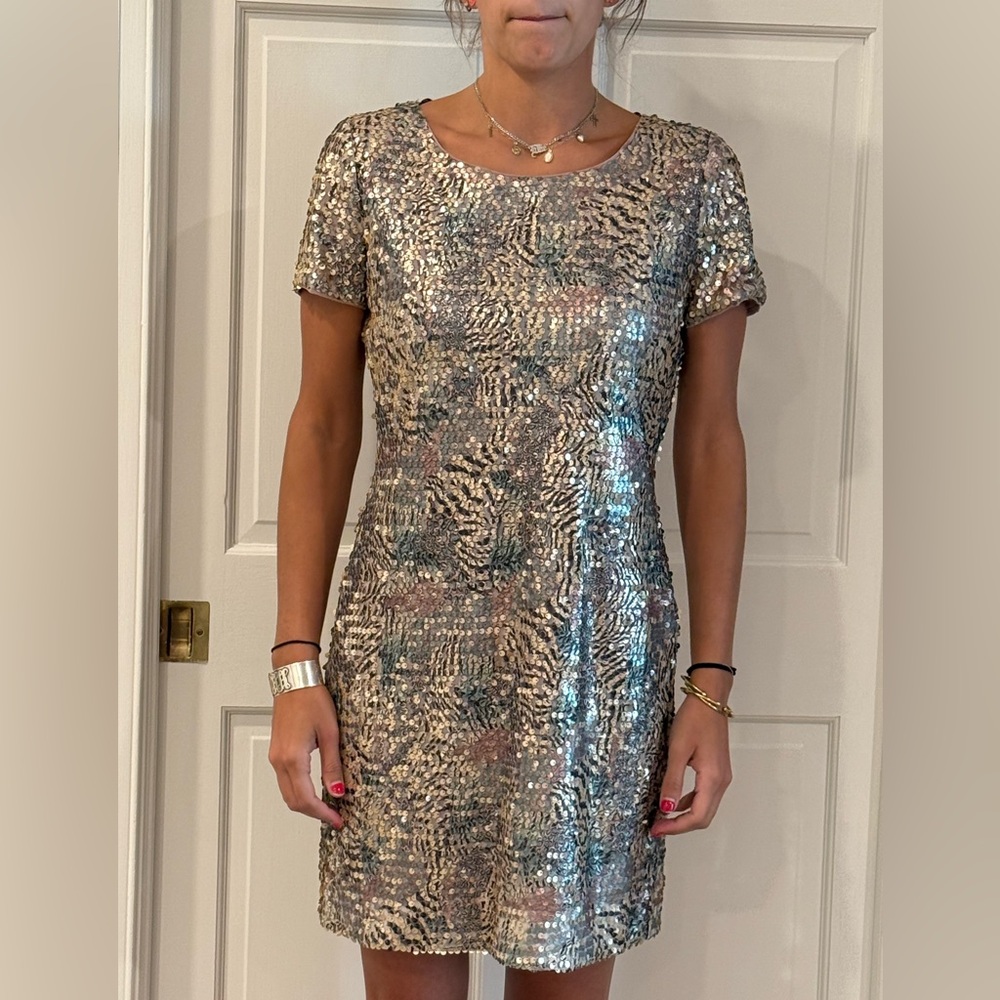 Rachel Zoe Shimmering Sequin Mini Dress